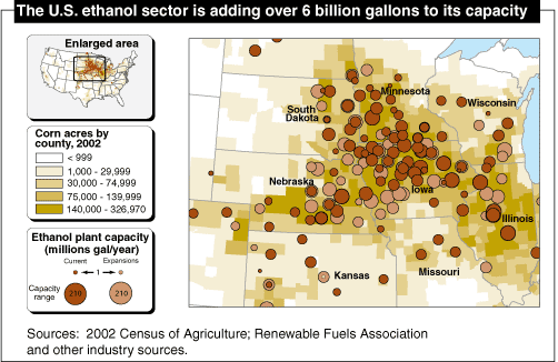 Map: The U.S. ethanol sector is adding over 6 billion gallons to its capacity