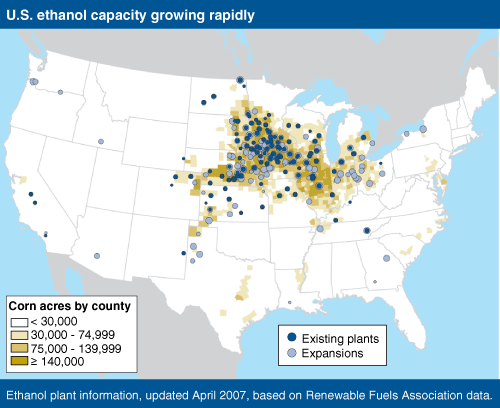 Map: U.S. ethanol capacity growing rapidly